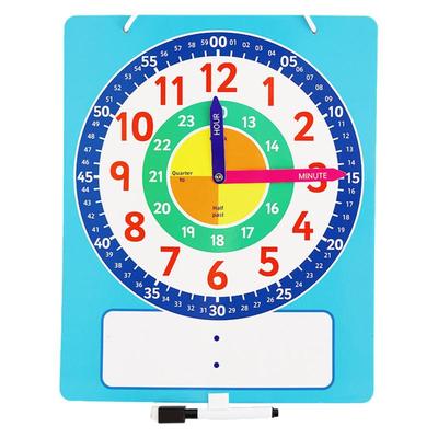 认识时间挂图可擦写时钟教具