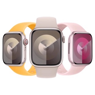 iWatchs11表带适用苹果s10手表applewatch星光色7/s8/s9代新款se液态硅胶男女运动iphonewatch夏天季45高级感