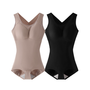 连体塑身衣三角秋冬加绒带胸垫收腹束腰瘦身无痕产后塑形美体雕衣