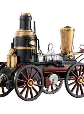 模型书桌蒸汽火车头金属复古怀旧