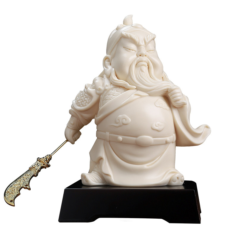 陶瓷人物雕塑工艺品关公摆件