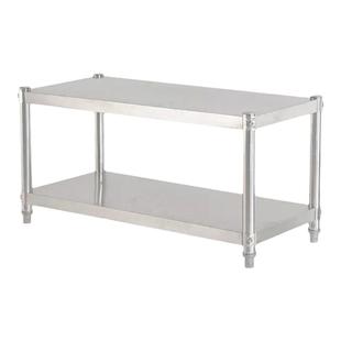 不锈钢置物架落地多层货架厨房两层铁架双层小架子二层单层收纳架