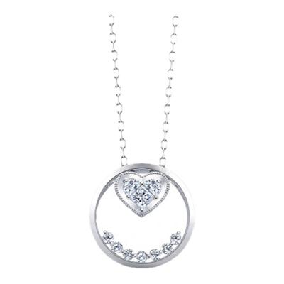 周生生圆形18K金钻石套链