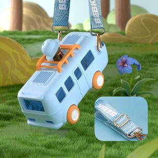 便携吸管杯 儿童宝宝巴士小汽车水杯水壶户外时尚 北氪新款 卡通夏季