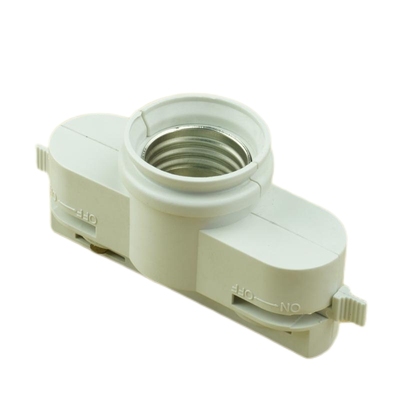 e27螺口塑料黑色轨道射灯diy配件