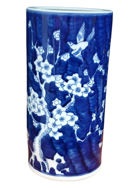 景德镇陶瓷器青花冰梅花瓶花插