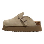 厚底增高勃肯半拖鞋女新款夏外穿真皮厚底钓鱼小个子包头博肯单鞋