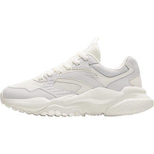 安踏运动鞋女鞋2026新款夏季白色复古老爹鞋女款轻便减震休闲鞋女