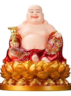 弥勒笑佛南海观音地藏王释迦佛娑婆四圣家用供奉坐莲中式佛像摆件