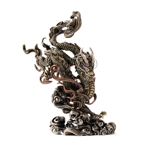 灵龙赐福丨琢匠原创国风装饰品客厅玄关中国龙桌面摆件送开业礼物
