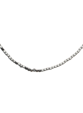 GuangYu黑胆石方块碎石项链男小众复古简约个性锁骨链高级感配饰