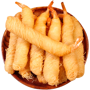 千丝万缕虾金丝虾250g/10根酒店冷冻半成品特色街边小吃油炸熟食