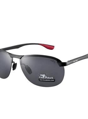 官方鲨鱼男士开车专用两用墨镜