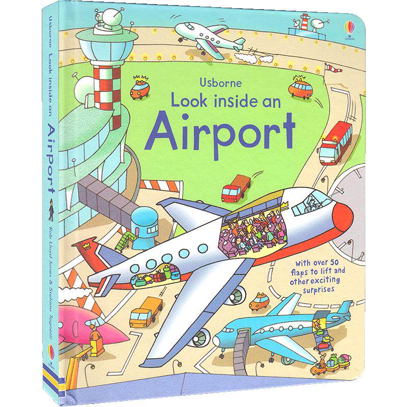 Usborne Look Inside An Airport 尤斯伯恩 看里面系列 机场主题百科书 英文故事书 儿童早教