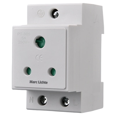 15a大南非三孔插座导轨式AC30模数化电源插座5a小南非圆孔插座3插