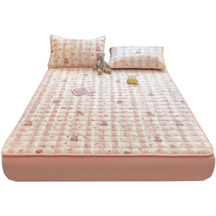 牛奶绒床笠加高床套床垫套珊瑚绒夹棉加厚床罩秋冬加绒床垫保护罩