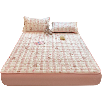 a类母婴级牛奶绒床笠加厚床罩