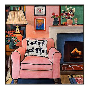 马蒂斯抽象艺术小众客厅装饰画2025新款方形餐厅壁画饭厅墙挂画