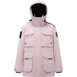 波司登极寒90鹅绒25新款户外短羽绒服女连帽时尚工装保暖收腰显瘦