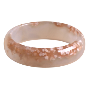 弘晶阁樱花玛瑙手镯女士款冰种天然水晶玉髓手链手串玉石镯子