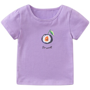 女宝宝T恤纯棉洋气夏装1岁婴儿衣服小儿童短袖上衣夏季女童打底衫