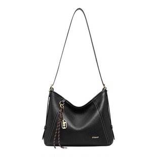 星期六黑色包包女款托特包高级感2026新款通勤大容量小个子斜挎包