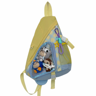 日系多巴胺单肩运动背包可爱少女斜挎包痛包娃包骑行斜挎包弓箭包