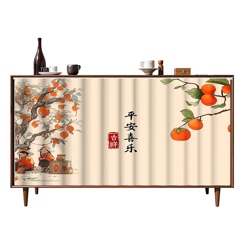 柜子杂物遮丑帘鞋架衣柜防尘帘厨房橱柜防尘防水遮挡帘免打孔布帘