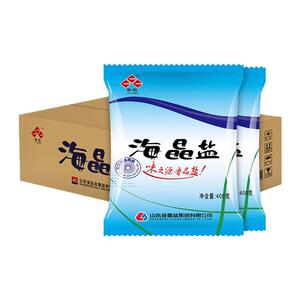 鲁晶未加碘海晶盐400g*50袋整箱