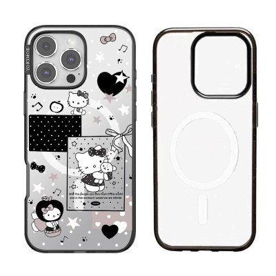 元气萌暗黑系甜酷kitty凯蒂猫适用苹果手机壳新款17promax拍照按键全包16pro创意15磁吸14plus高级感13保护套