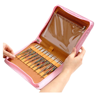 彩木2个号的10付装套餐短针环形针手工编织彩木环形针棒针毛衣针