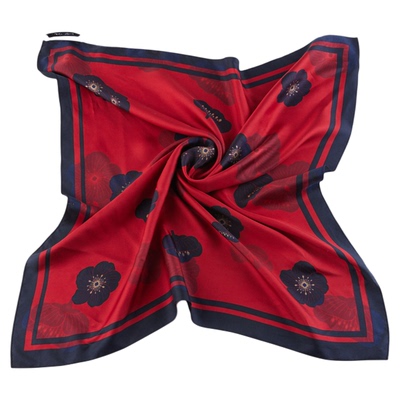 【MONEY HONG】朗姿设计感撞色印花桑蚕丝丝巾女2026年春季新款