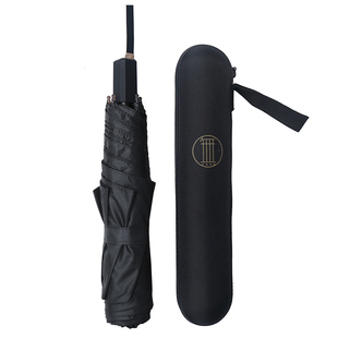 日本超轻泼水铅笔伞三折叠全自动晴雨伞男女两用黑胶防晒遮阳伞