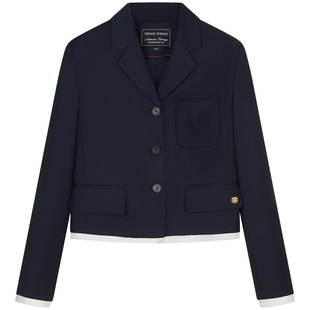 TeenieWeenie小熊女装西装2025年秋季新款学院风短款合身两穿外套