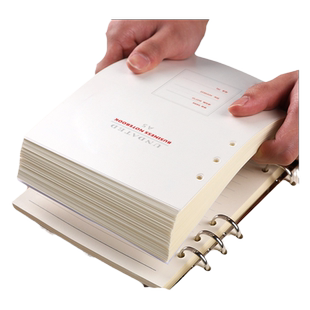 A5加厚活页纸替换内页九孔可拆卸活页本三款装道林活页纸六孔横线记事本b5a4超厚工作会议记录本活页替芯本册