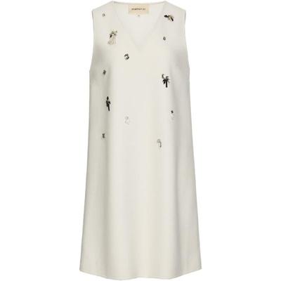 商场同款 宝姿PORTSPURE女装2025秋冬新品无袖羊毛V领精致连衣裙