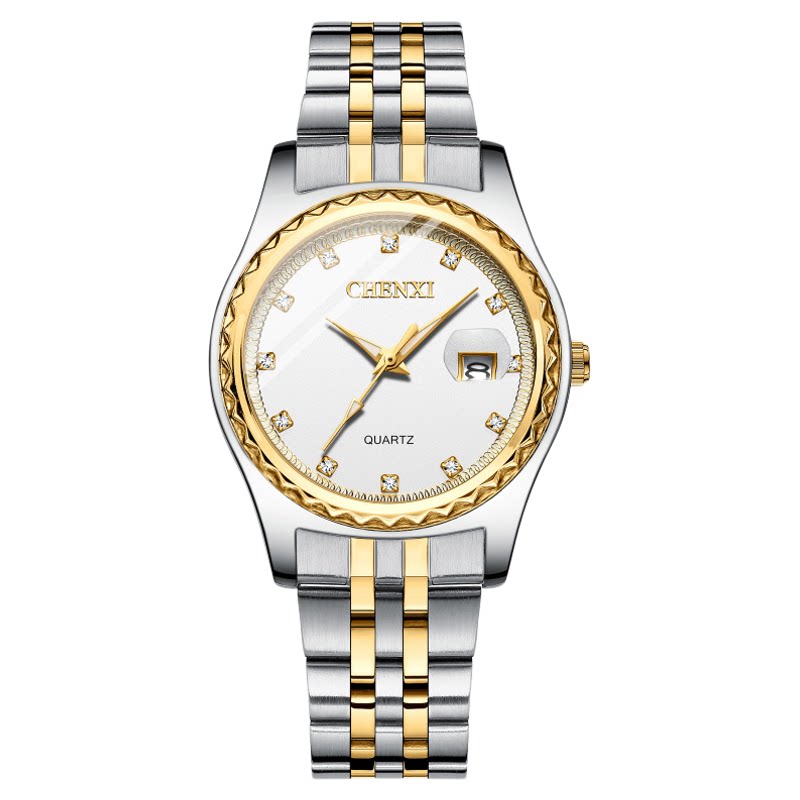 晨曦情侣手表日历石英表腕表