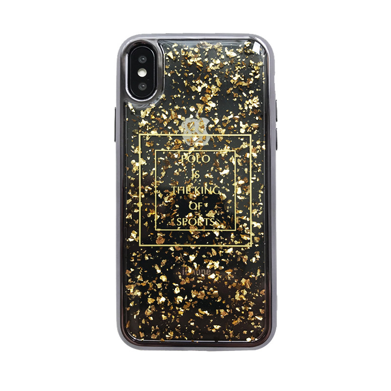 欧美银箔奢华金箔苹果x适用于iPhoneX手机壳透明男女硅胶全包防摔