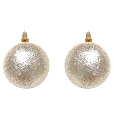 贵气感棉花珍珠耳环耳钉