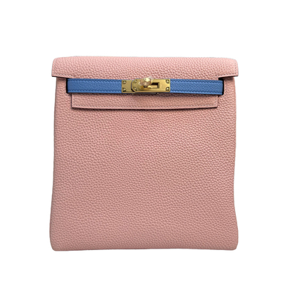 Kelly Ado 22cm手缝双肩包 Clemence牛皮蜡线休闲百搭 拼色