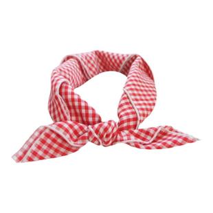 韩版学院风格子全棉布艺手帕小方巾丝巾女日系多用途jk小领巾围脖