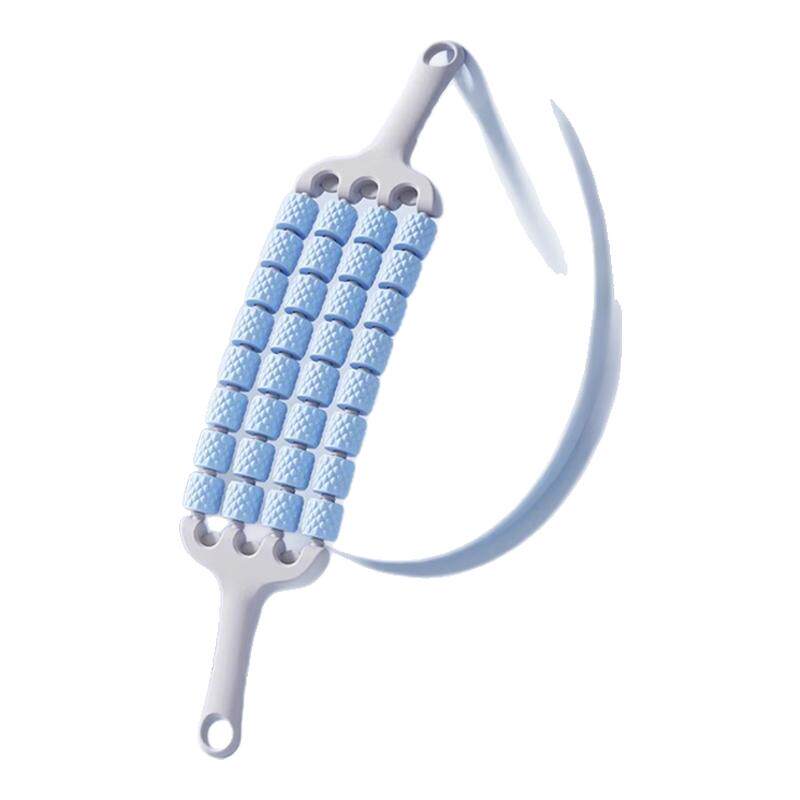 四排可弯曲按摩棒瑜伽狼牙棒儿童长感统高训练肌肉放松滚轮轴脖子