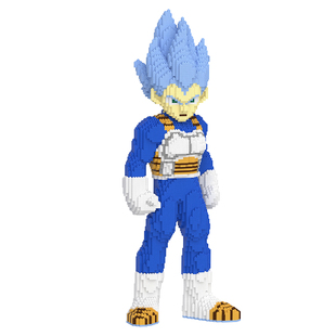 80CM超级赛亚人积木拼装玩具大颗粒立体摆件成人男女孩新年礼物