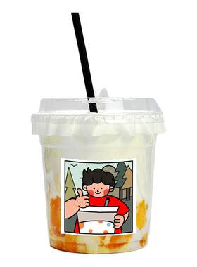 logo贴纸定制印刷饮品杯子标签