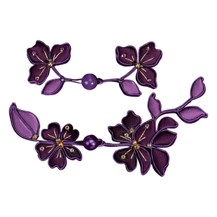 青丝原创旗袍盘扣扣子国风那兰花扣复古手工编织硬条纽扣辅料配件