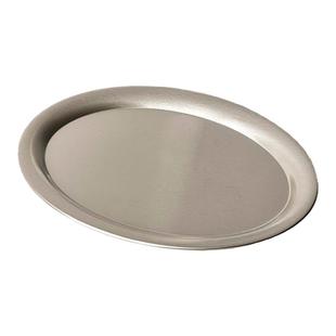 工业风不锈钢椭圆餐盘ins风家用复古咖啡杯托盘面包蛋糕甜品盘子