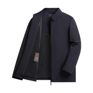 杉杉翻领行政夹克男士2025新款三防秋冬季加绒加厚商务抗皱外套