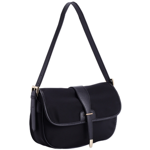 时尚百搭马鞍包单肩包防盗大容量耐用防泼水尼龙包轻便斜挎包女包