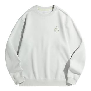 太平鸟男装空气层刺绣圆领卫衣时尚宽松套头上衣青年男士外套