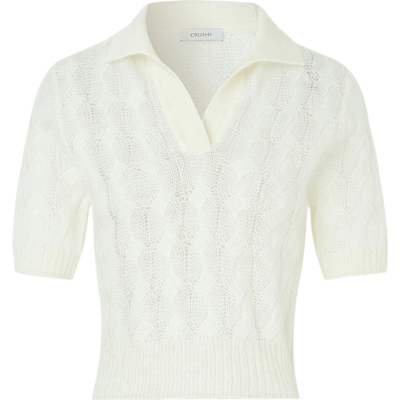 【折扣】CRUSH COLLECTION 女马海毛真丝Polo衫